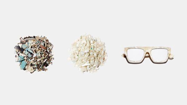 eyewear carries individual geographical coordinates of a specific place impacted by marine plastic pollution.