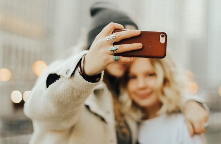 two girls taking a selfie